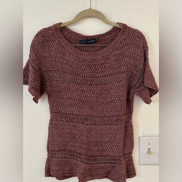 Ralph Lauren Linen Open knit top size medium - Picture 1 of 8